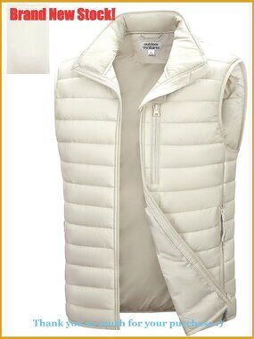 Lightweight Packable Puffer Vest for Hiking Running Winter Outerwear